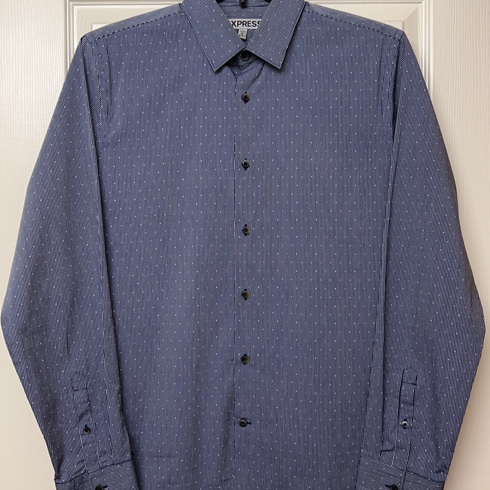 express 1mx fitted dress shirt size medium 15-15 1/2